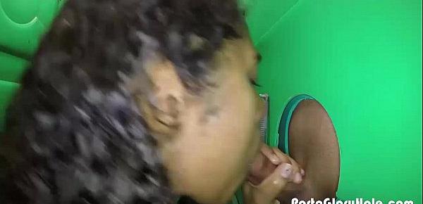  Porta Potty Gloryhole black girl Swallows